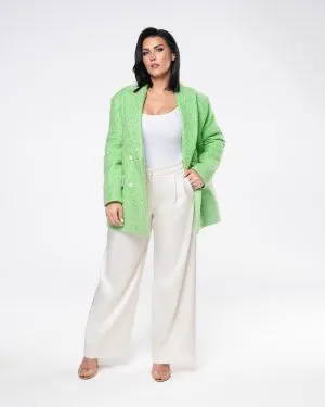 Spodnie garniturowe białe