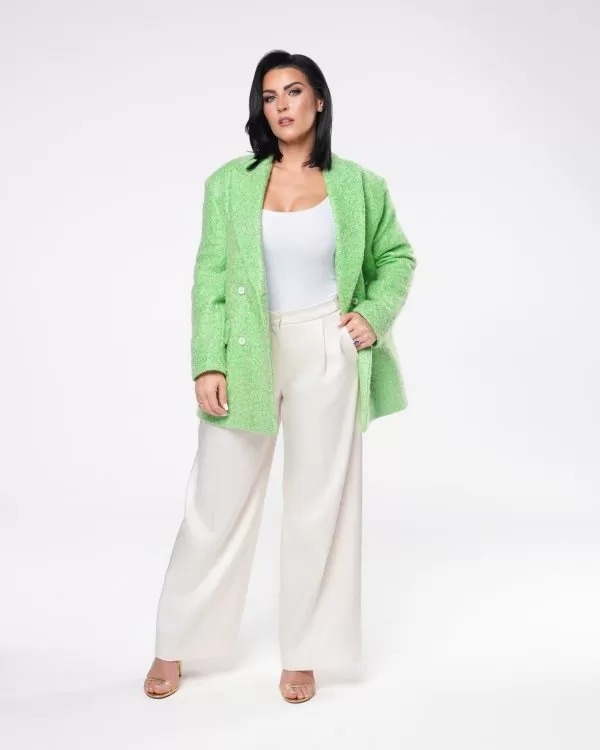 Spodnie garniturowe białe