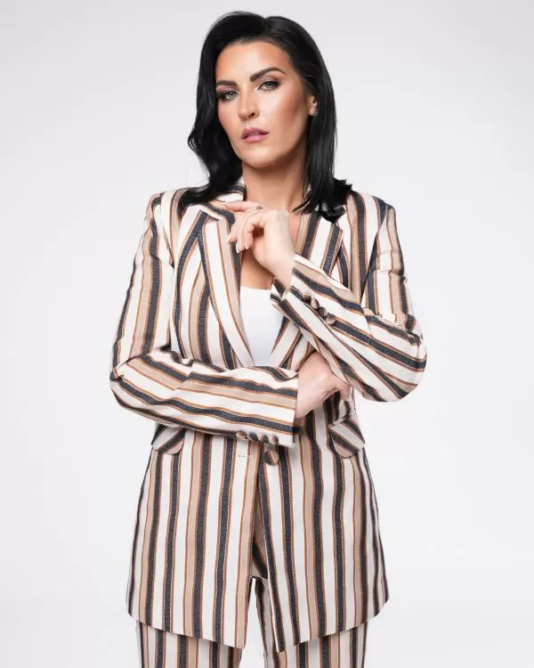 Alternative view of Garnitur damski w paski