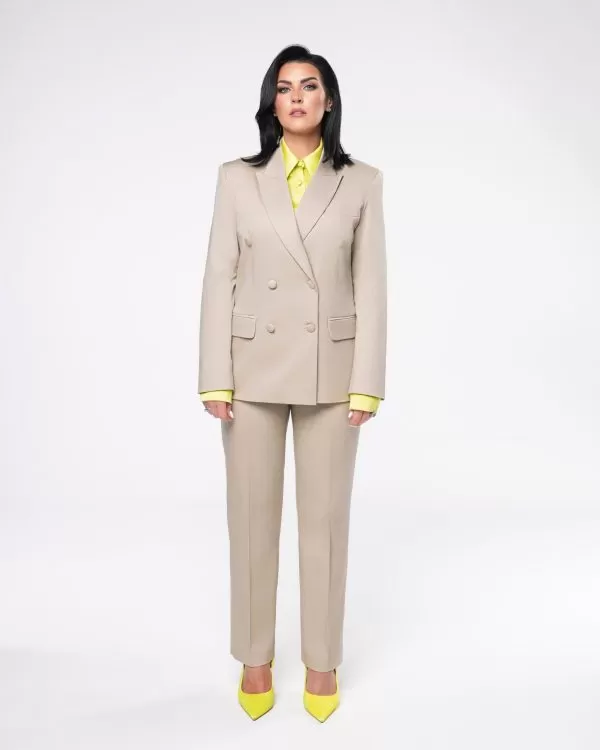 Garnitur damski beżowy