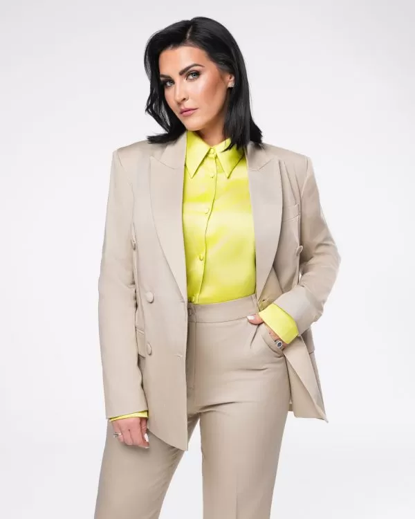 Garnitur damski beżowy