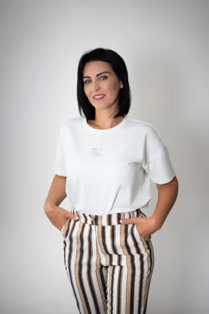 Biały T-shirt damski