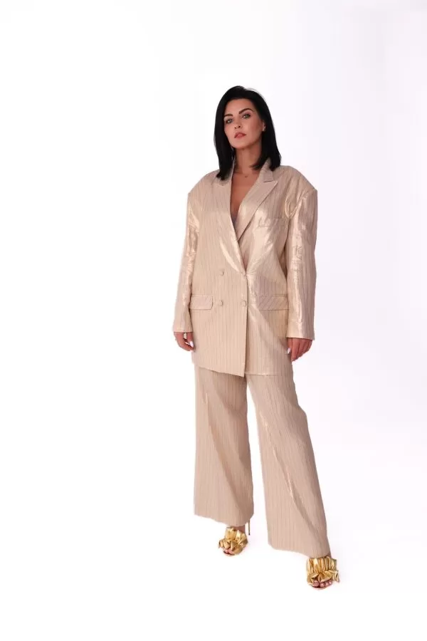 Złoty garnitur damski
