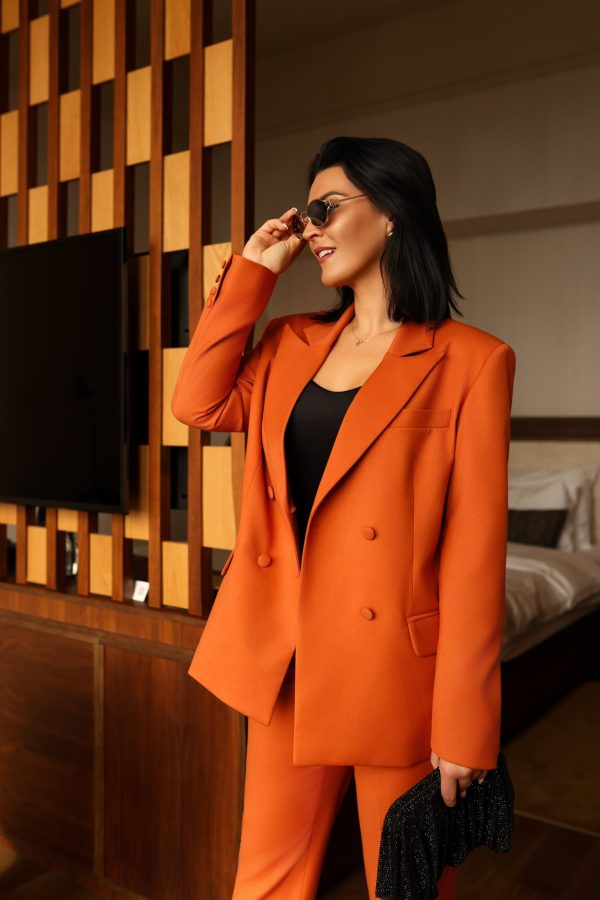 Garnitur damski ceglany, garnitur damski