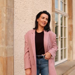 Marynarka różowa oversize, marynarka damska Marynarka różowa oversize, marynarka damska