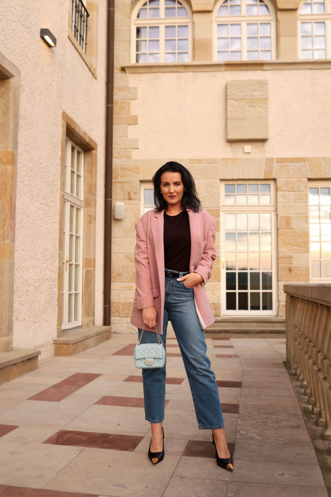 Marynarka różowa oversize, marynarka damska Marynarka różowa oversize, marynarka damska