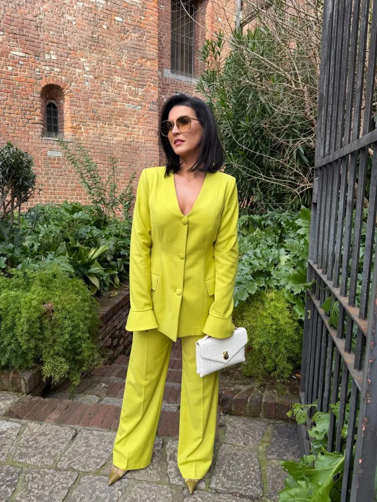 Garnitur limonkowy damski