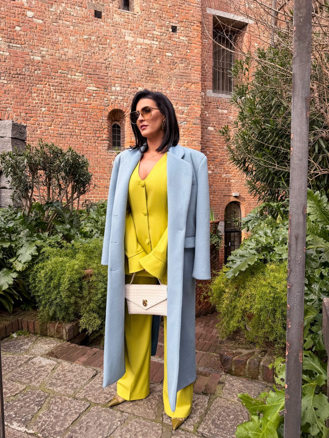 Płaszcz błękitny wełniany Płaszcz błękitny wełniany